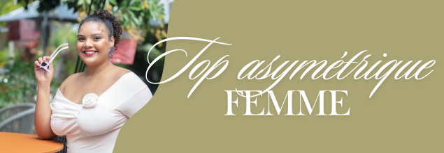 Top asymétrique femme